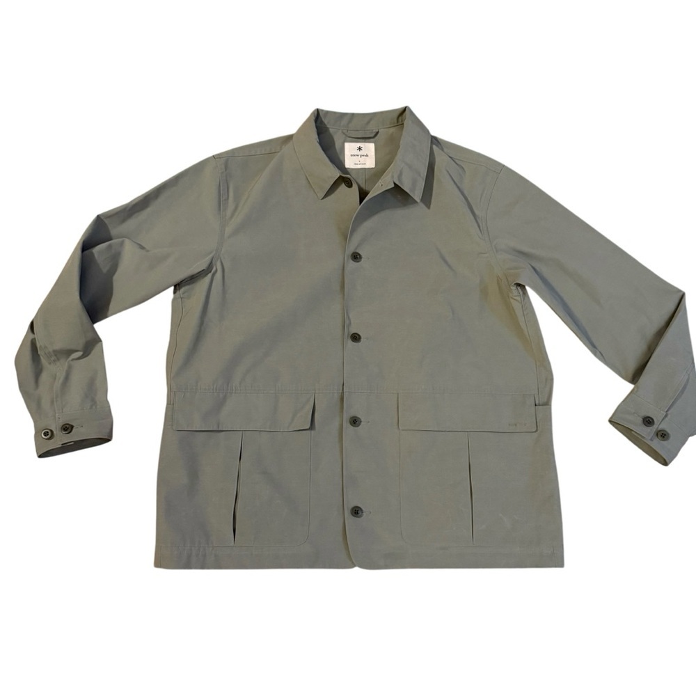 Snow Peak Pe/Co Weather Jacket - Grey/Khaki Size Large